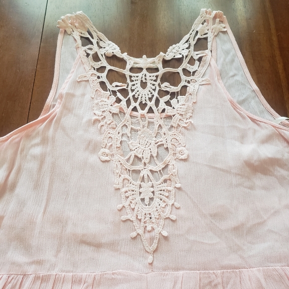 Altar'd State Light Pink Crochet Back Dress - Picture 7 of 7